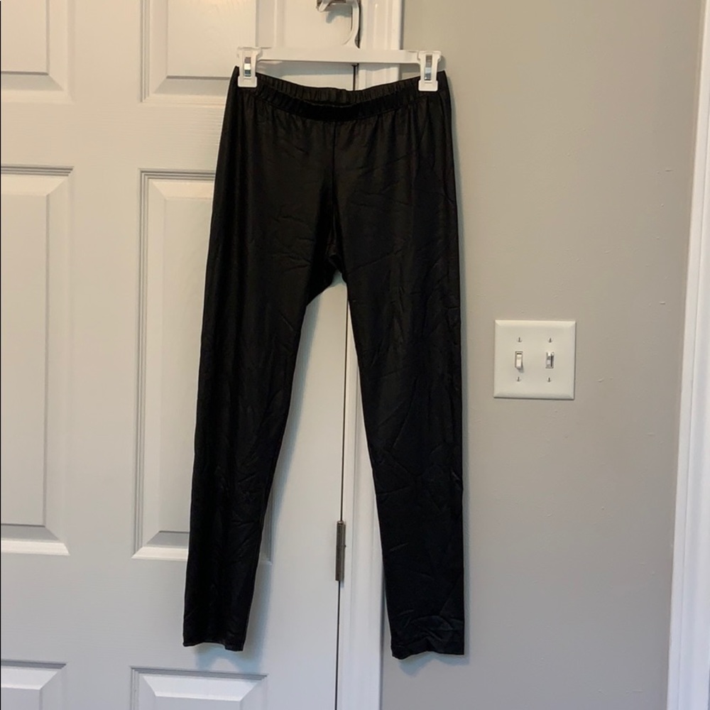 Mimi Chica faux leather black leggings, size M